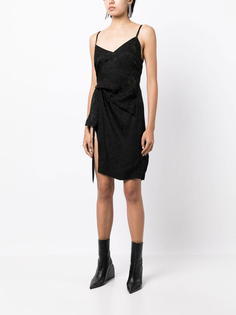 OFF-WHITE WOMEN FLORAL JACQUARD PULL UP DRESS - NOBLEMARS