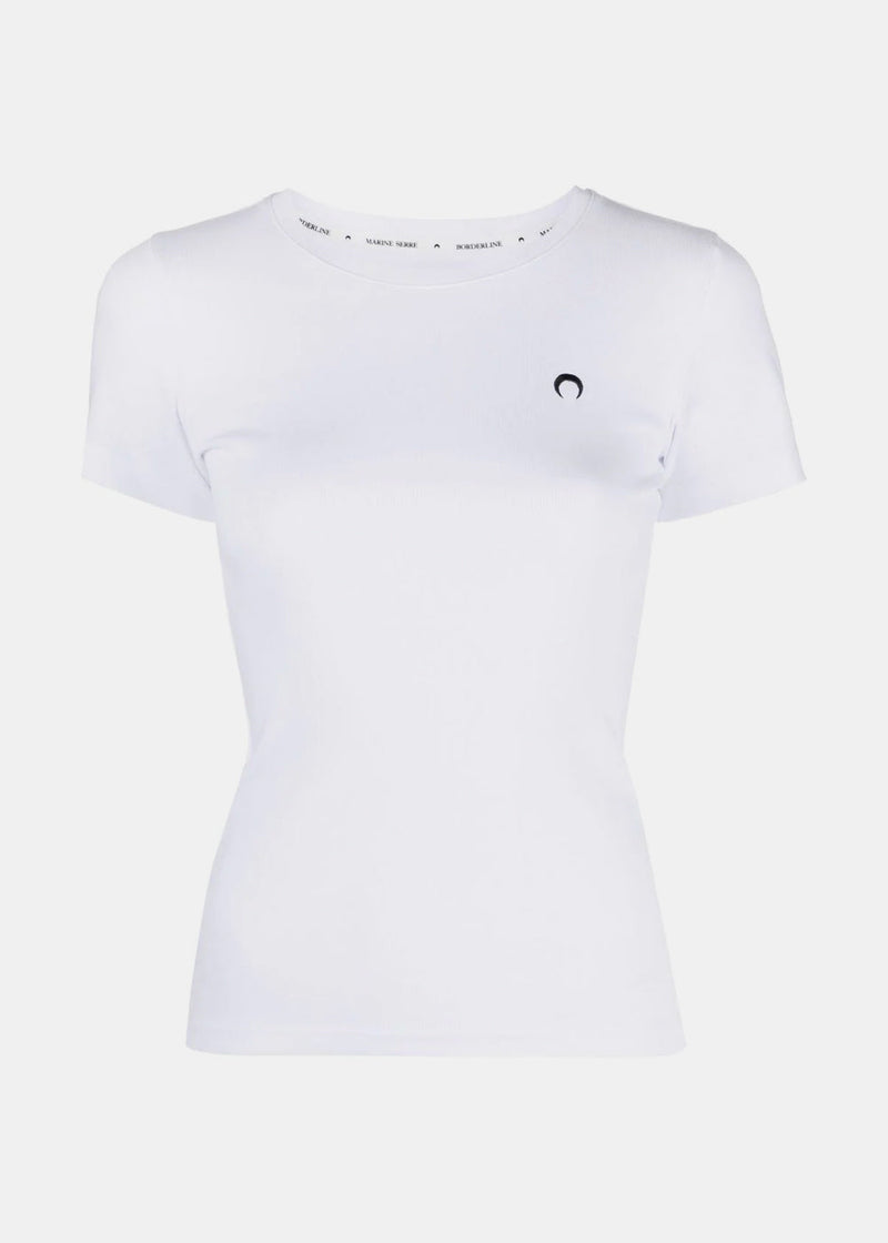 Marine Serre White Organic Cotton T-Shirt - NOBLEMARS