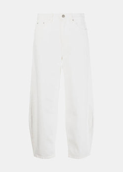 Toteme White Barrel-Leg Jeans - NOBLEMARS
