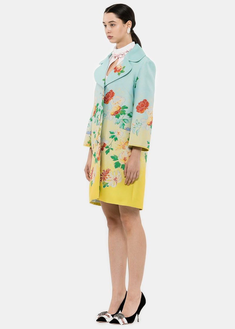 Andrew Gn Blue Chinoiserie Woven Jacket - NOBLEMARS