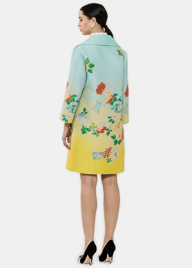 Andrew Gn Blue Chinoiserie Woven Jacket - NOBLEMARS