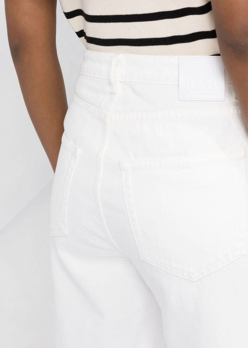 Toteme White Barrel-Leg Jeans - NOBLEMARS