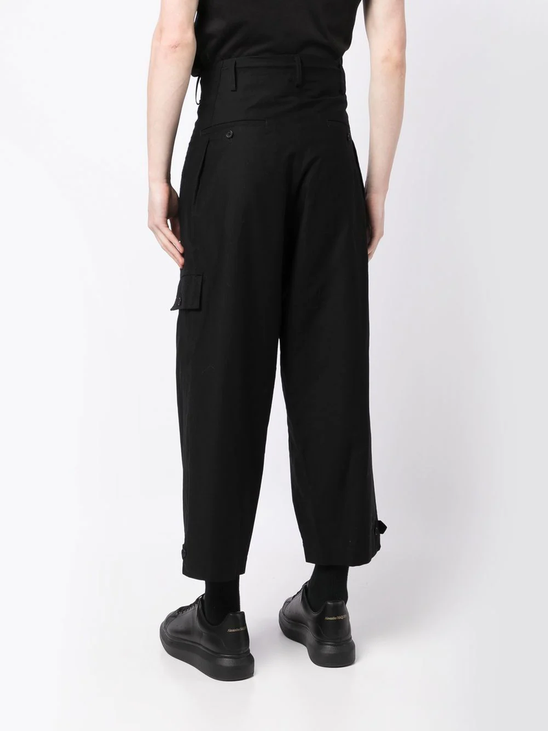 YOHJI YAMAMOTO POUR HOMME Y-SIDE FLAP P TWILL PANTS - NOBLEMARS