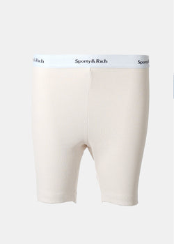 Sporty & Rich White Biker Shorts - NOBLEMARS