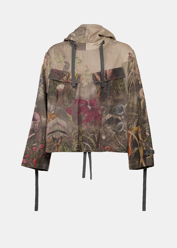 Dries Van Noten Gray Floral Jacket - NOBLEMARS