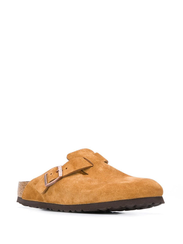 BIRKENSTOCK Boston Soft Footbed Suede Leather Slippers - NOBLEMARS