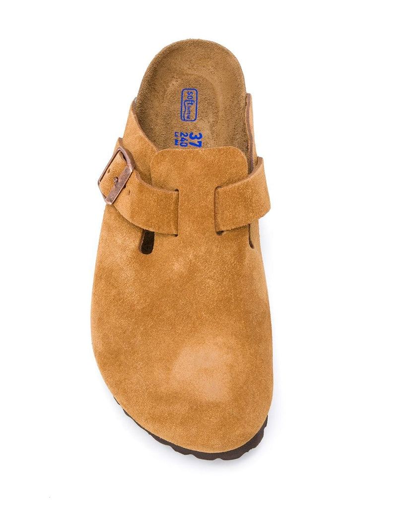 BIRKENSTOCK Boston Soft Footbed Suede Leather Slippers - NOBLEMARS