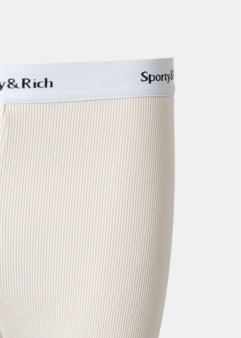 Sporty & Rich White Biker Shorts - NOBLEMARS