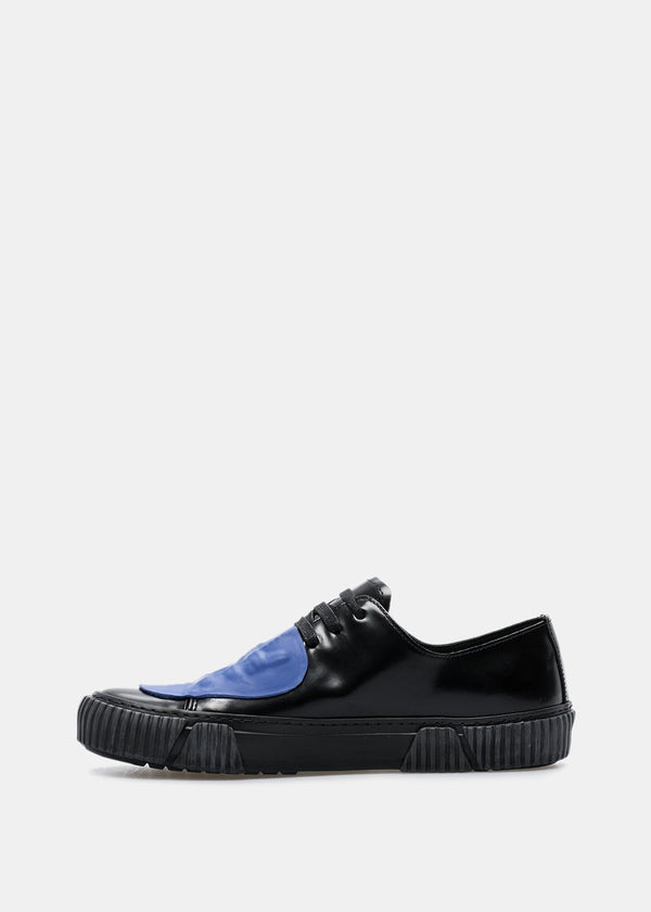 Both Black & Blue Rubber Patch Sneakers - NOBLEMARS