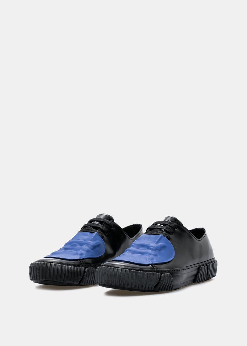 Both Black & Blue Rubber Patch Sneakers - NOBLEMARS