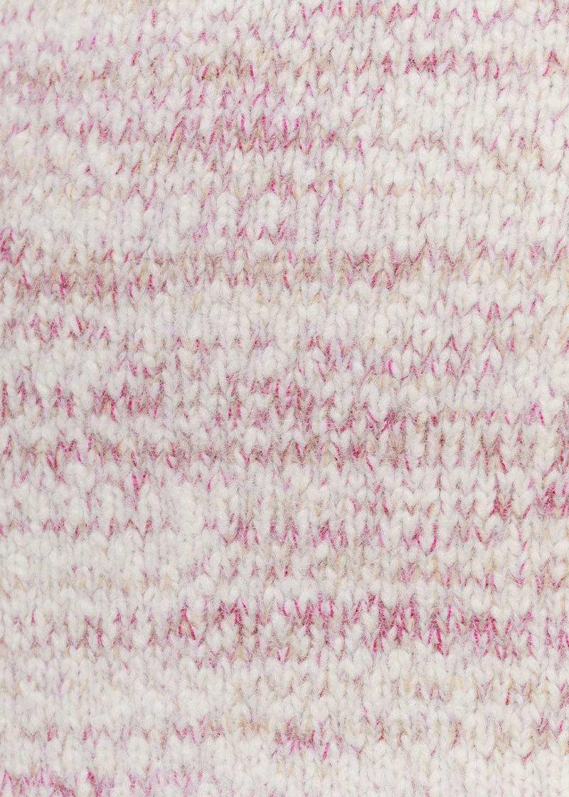 Matilde Cashmere Pink Melange Knit Skirt - NOBLEMARS
