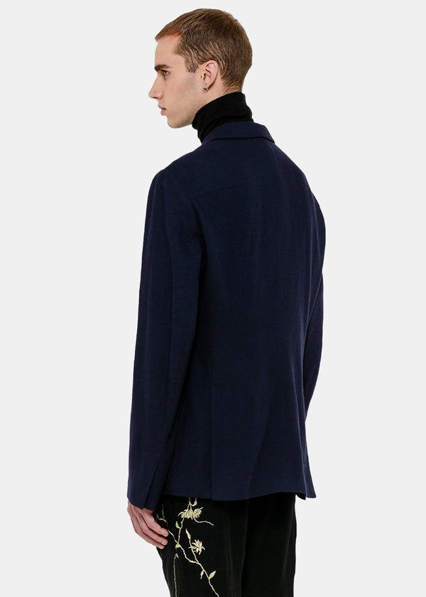 Haider Ackermann Fitzgerald Blue Tailored Jacket - NOBLEMARS