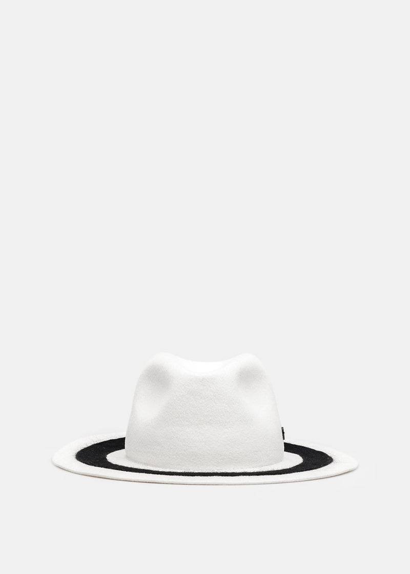 Filù Hats White Telluride Wool Felt Banded Hat - NOBLEMARS