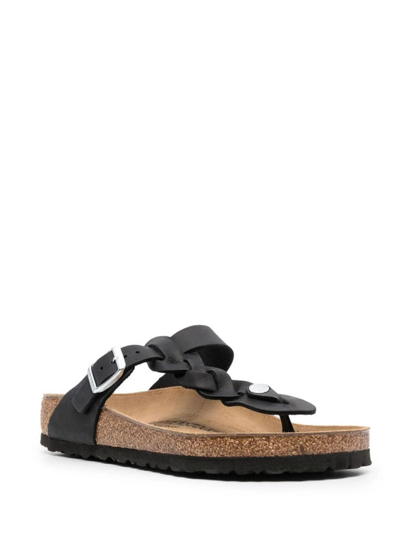 BIRKENSTOCK Gizeh Oiled Leather Slippers - NOBLEMARS