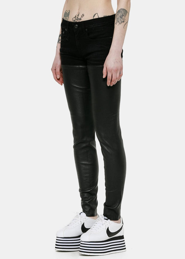 R13 Black Chaps Jeans - NOBLEMARS