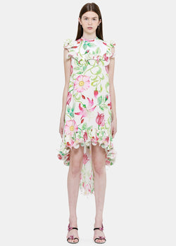 Andrew Gn White Floral Dress - NOBLEMARS