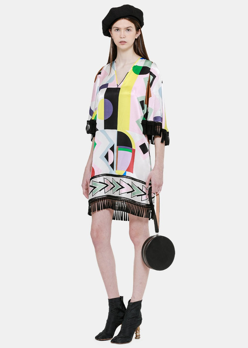 Andrew Gn Multicolour Geometry Dress - NOBLEMARS