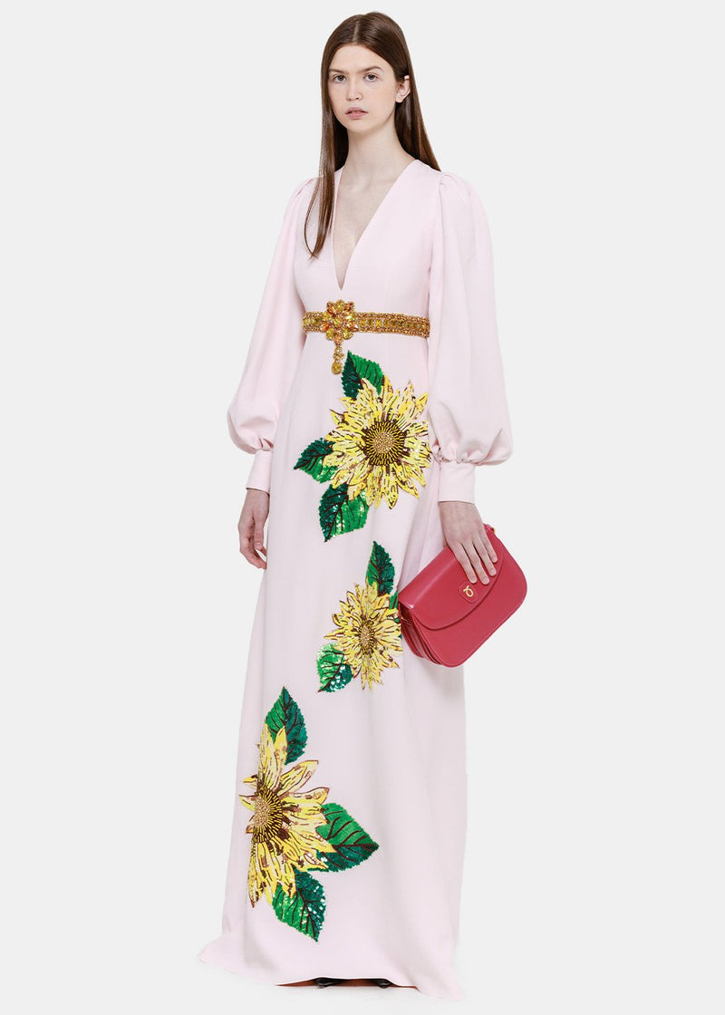 Andrew Gn Pink Flowers Dress - NOBLEMARS