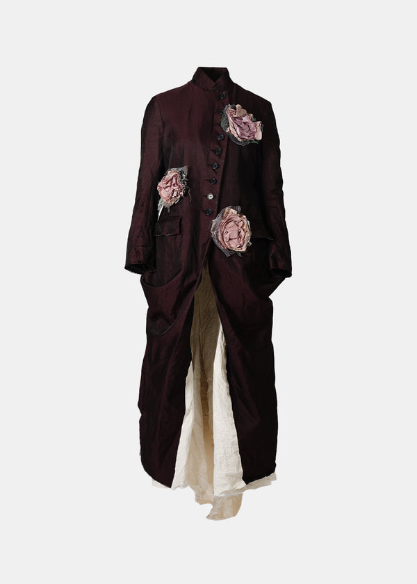 Elena Dawson Red W.Calypso Coat Flowers - NOBLEMARS