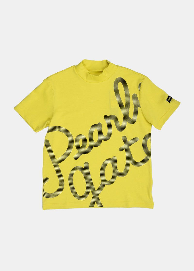 PEARLY GATES Yellow Kanoko Short Sleeve High Neck T-shirt - NOBLEMARS