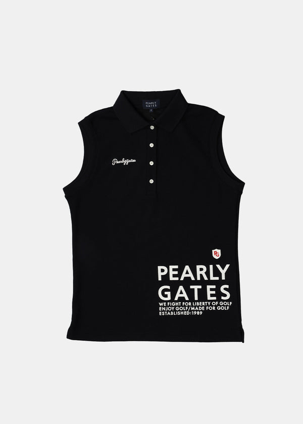 PEARLY GATES Navy Sleeveless Polo Shirt - NOBLEMARS