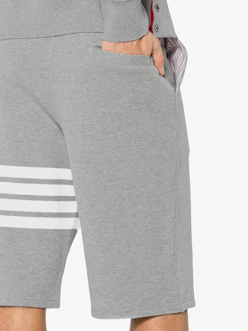 THOM BROWNE MEN CLASSIC SWEAT SHORTS WITH ENGINEERED 4 BAR STRIPES