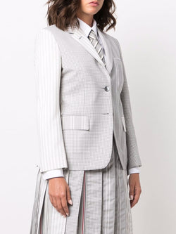 THOM BROWNE WOMEN CLASSIC SPORT COAT - FIT 1 - IN FUNMIX HOPSACK TWIST YARN SUITING - NOBLEMARS
