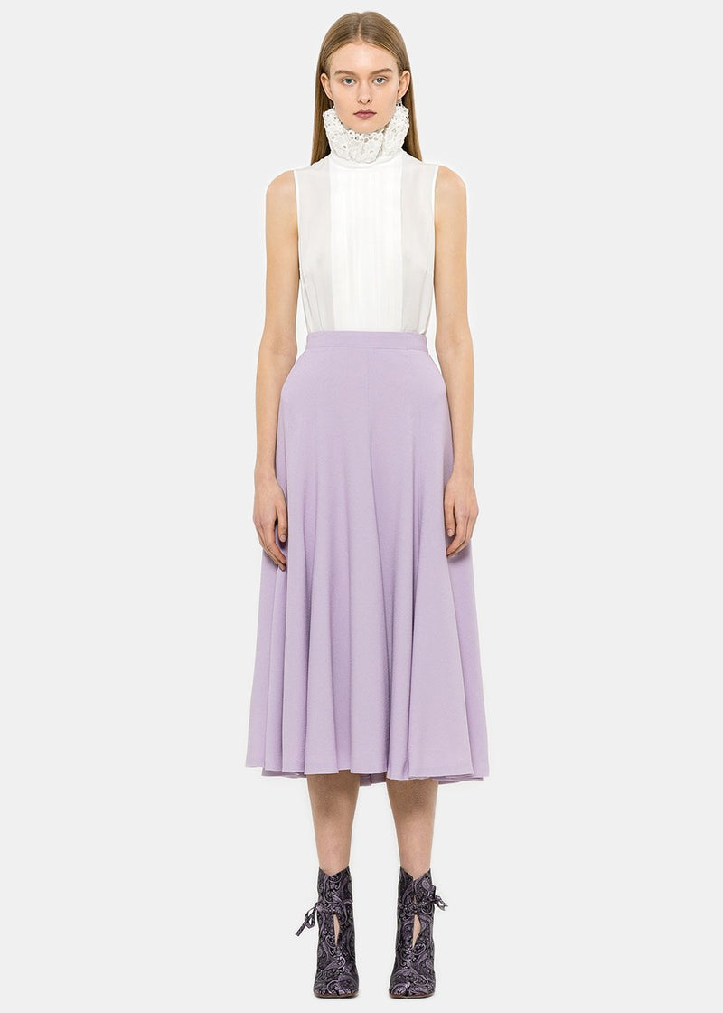 Andrew Gn Lilac Woven Skirt - NOBLEMARS