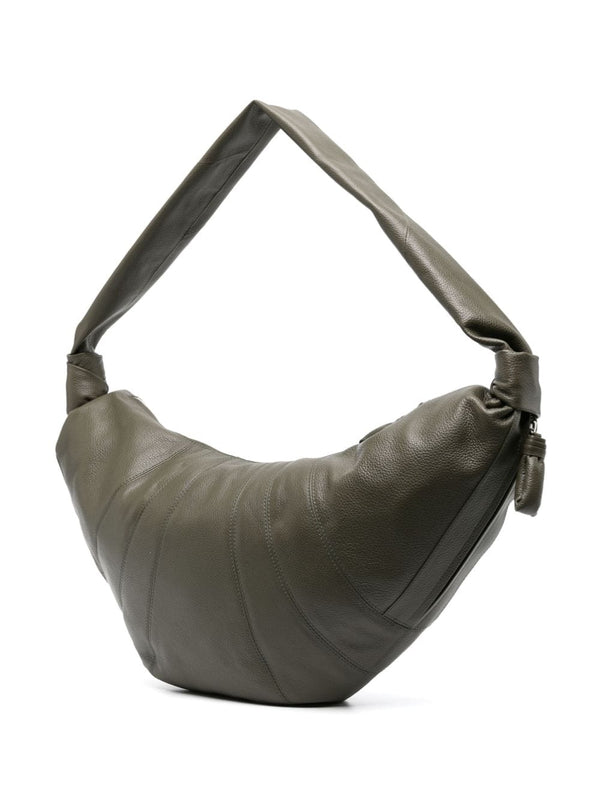 LEMAIRE SOFT GRAINED LEATHER LARGE CROISSANT BAG - NOBLEMARS