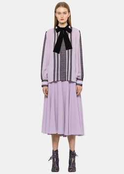 Andrew Gn Lilac Striped Top - NOBLEMARS