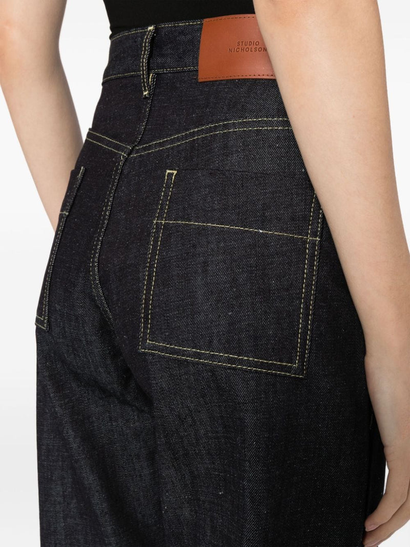 STUDIO NICHOLSON WOMEN RUTHE SELVEDGE JEANS - NOBLEMARS