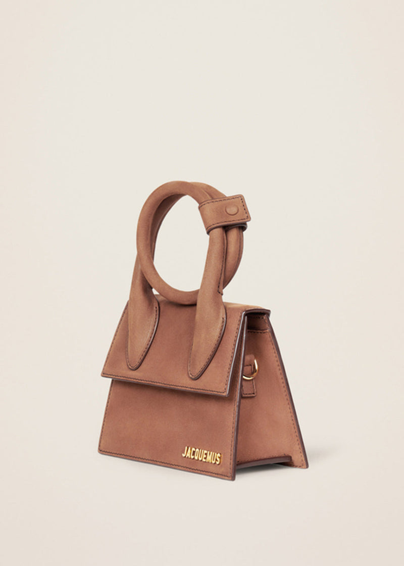 Jacquemus Brown 'Le Chiquito Noeud' Coiled Bag - NOBLEMARS