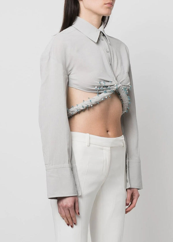 Jacquemus Light Grey 'La Chemise Perli' Shirt - NOBLEMARS
