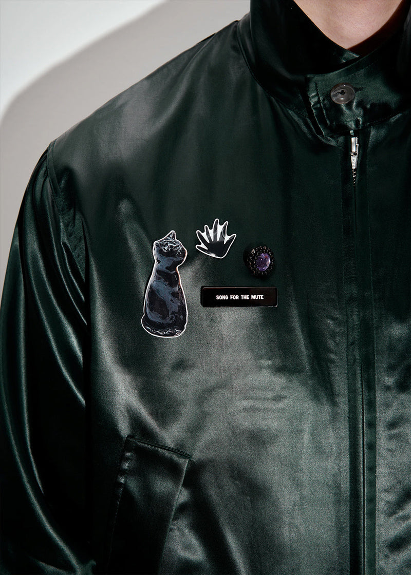 Song for the Mute Green Zip Up Funnel Jacket - NOBLEMARS