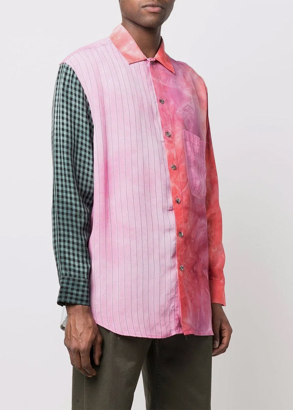 Song for the Mute Multicolor Patchwork Oversized Shirt - NOBLEMARS