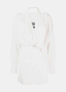 Jacquemus White Coated 'La Robe Agui' Mini Dress