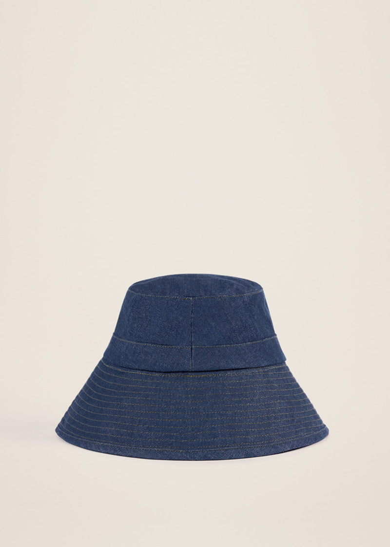 Jacquemus Navy 'Le Bob Linu' Bucket hat - NOBLEMARS