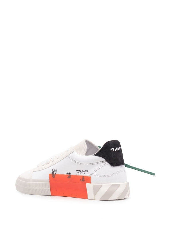 OFF-WHITE WOMEN LOW VULCANIZED CANVAS/SUEDE SNEAKERS