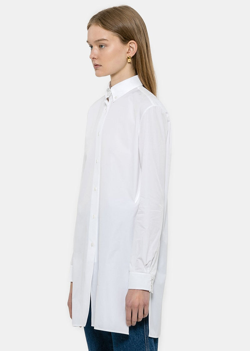Bibi Blangsted White Cuff Clip Long Shirt - NOBLEMARS