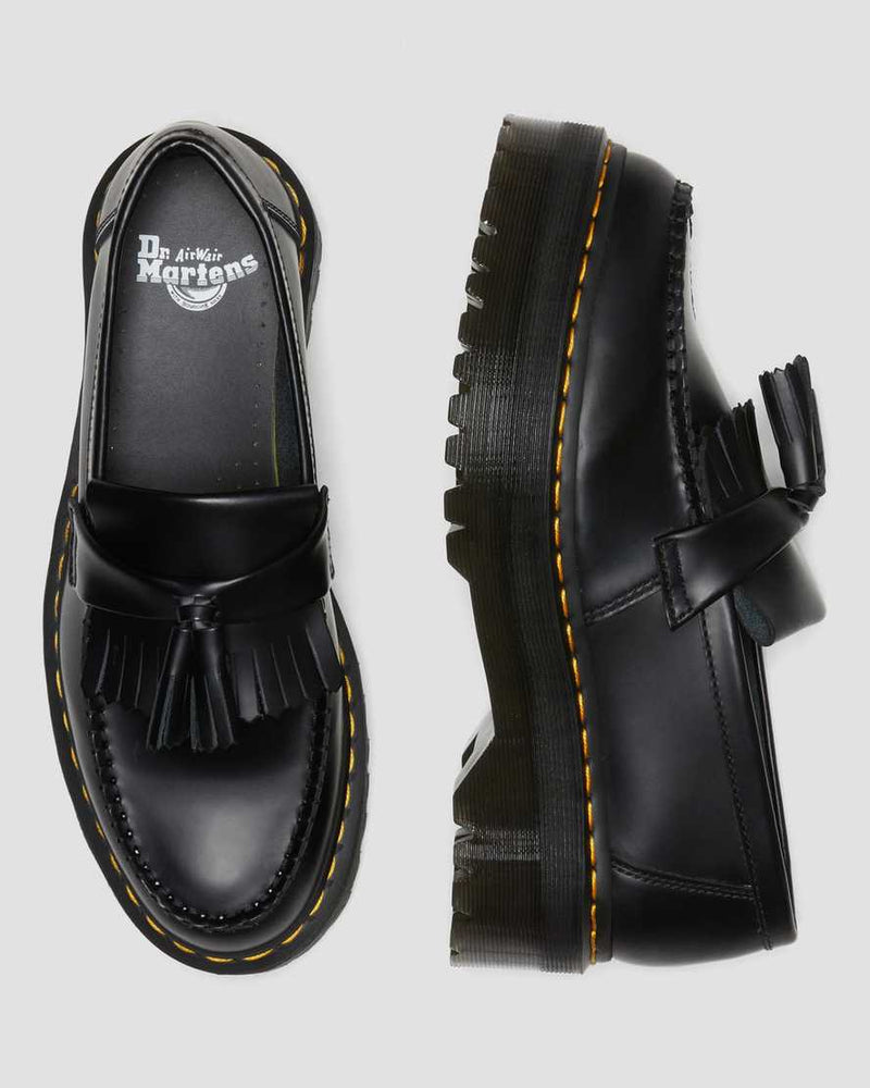 DR. MARTENS ADRIAN QUAD SMOOTH LEATHER TASSEL LOAFERS - NOBLEMARS