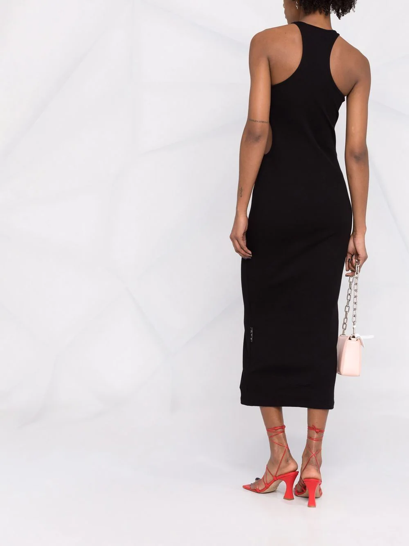 OFF-WHITE WOMEN METEOR RIBBED ROWING L DRESS - NOBLEMARS