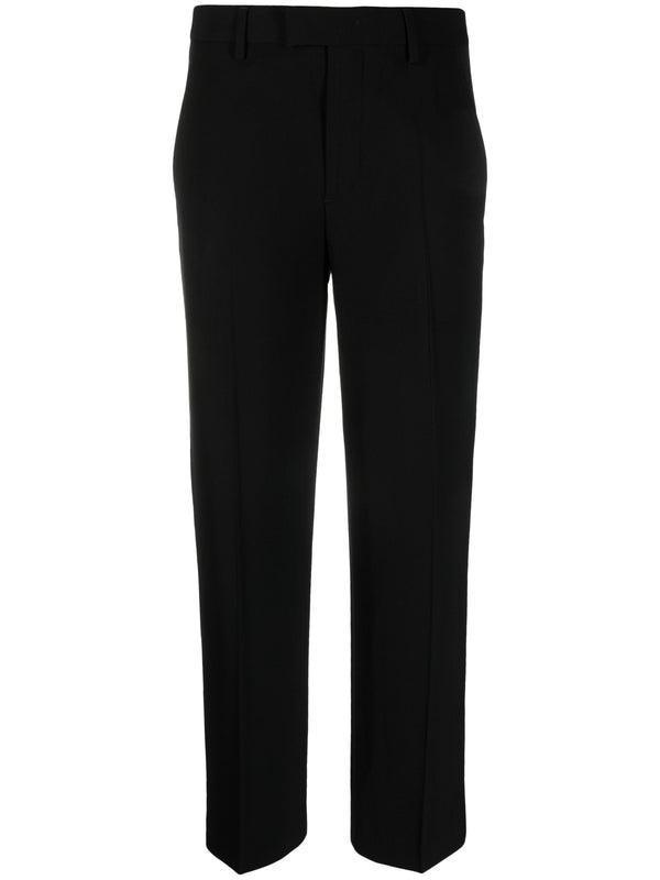 ANN DEMEULEMEESTER WOMEN GAELLE SLIM FIT CROPPED VISCOSE TROUSERS - NOBLEMARS