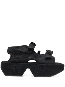 CECILIE BAHNSEN WOMEN MAY TOUCH-STRAP SANDALS BLACK