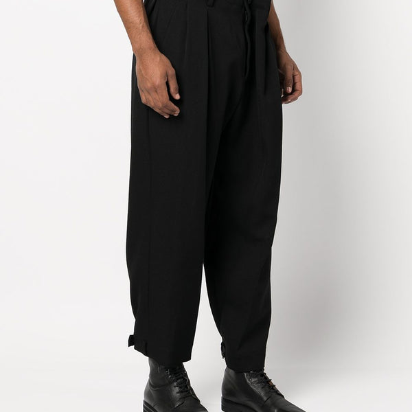 YOHJI YAMAMOTO POUR HOMME SIDE HEM TAB PANTS