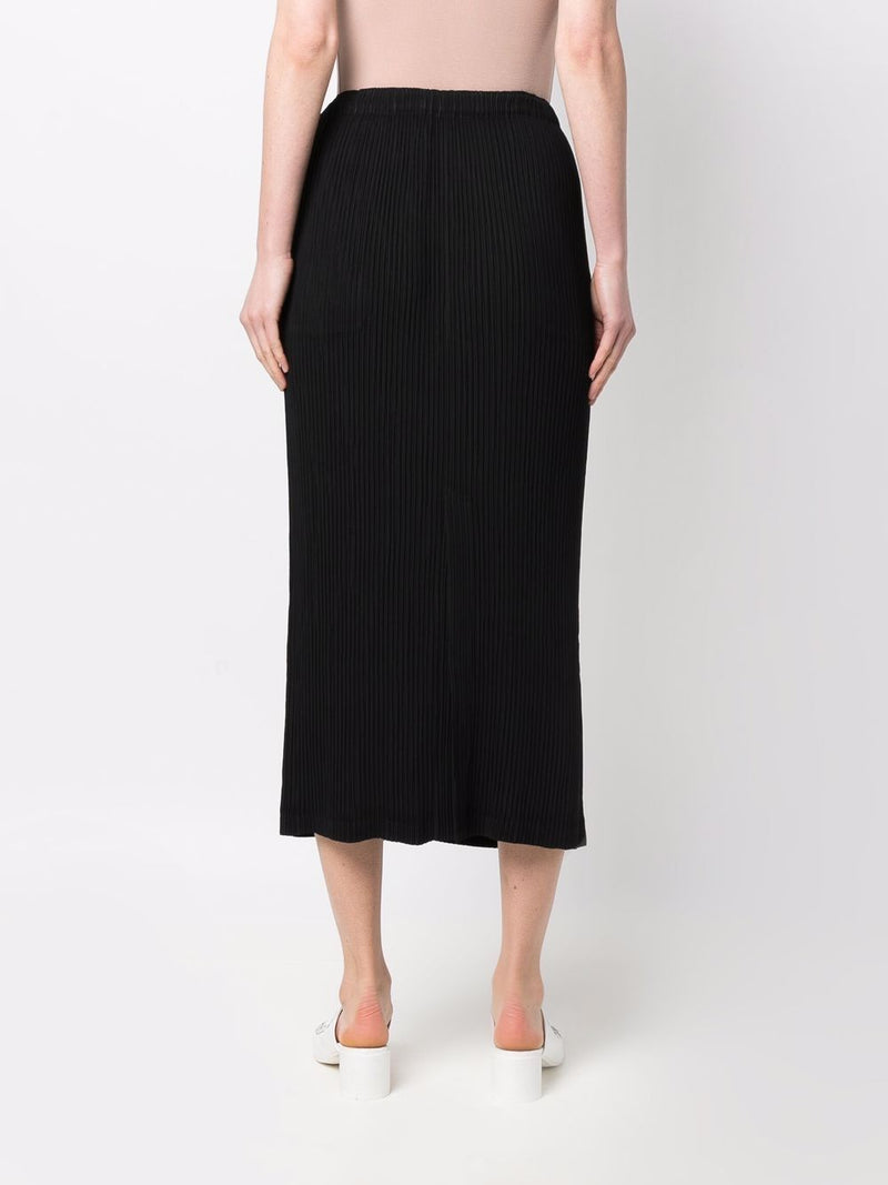 ISSEY MIYAKE WOMEN HATCHING PLEATS SKIRT - NOBLEMARS