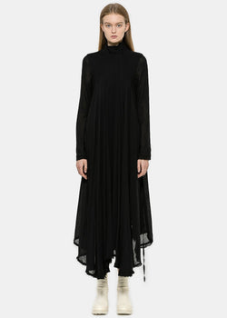 Marc Le Bihan Black Oversize Pleated Dress - NOBLEMARS
