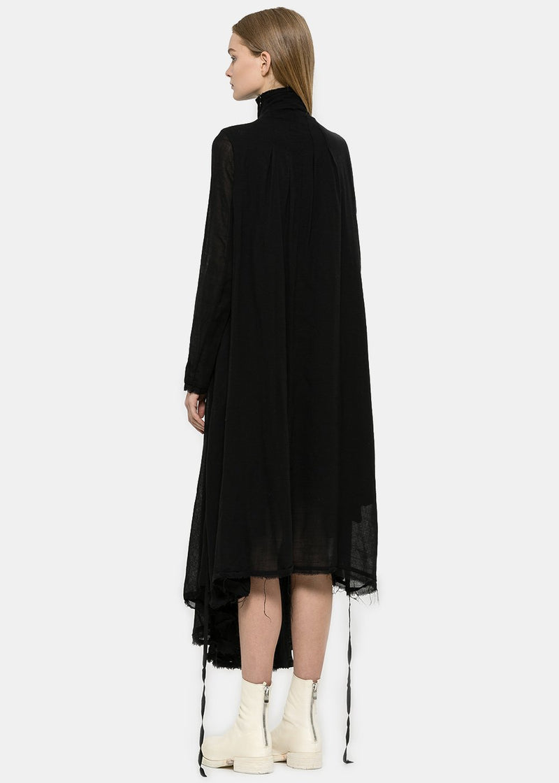 Marc Le Bihan Black Oversize Pleated Dress - NOBLEMARS
