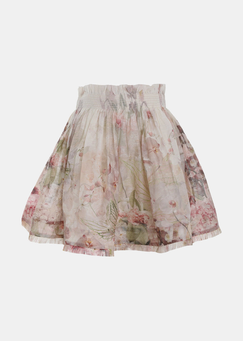 Zimmermann Alabaster Floral Dancer Flip Skirt