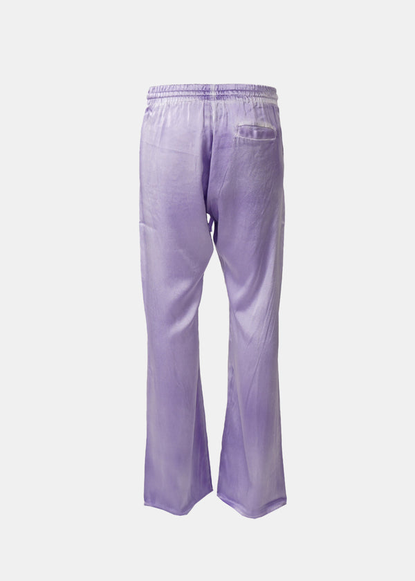 Avant Toi Purple Hand Painted Silk Pajama Pants - NOBLEMARS