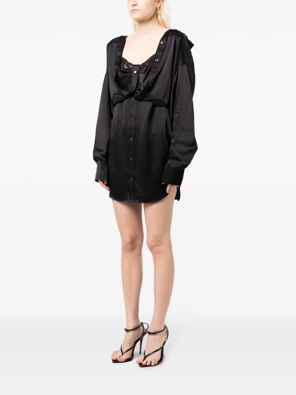 T BY ALEXANDER WANG WOMEN BUTTON DOWN DRESS WITH INTEGRATED DRESS - NOBLEMARS